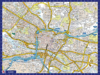 Puzzle mit 1000 Teilen, Karte von Glasgow von A bis Z