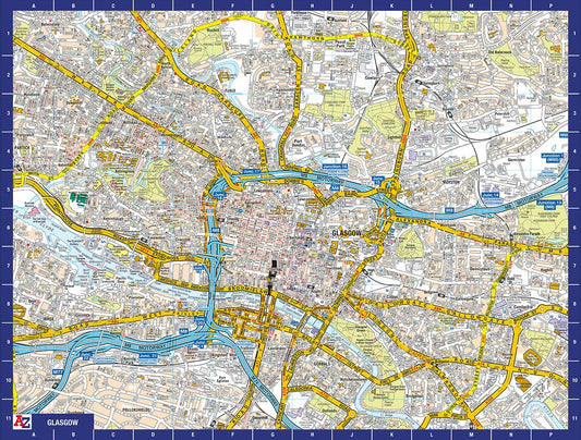Puzzle 1000 pièces de la carte de Glasgow de A à Z