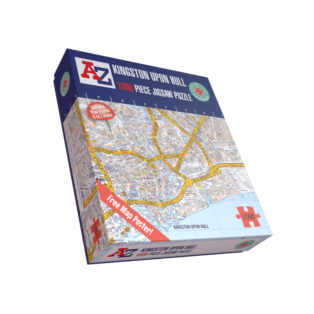 Carte de Kingston Upon Hull de A à Z, puzzle de 1 000 pièces