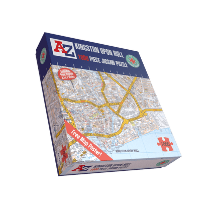Carte de Kingston Upon Hull de A à Z, puzzle de 1 000 pièces