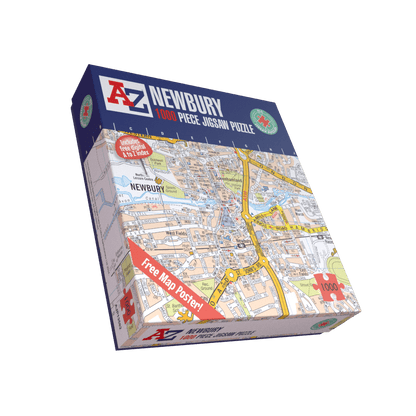 Puzzle 1000 pièces de la carte de Newbury de A à Z