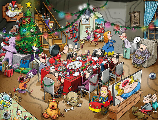 Chaos beim Weihnachtsessen - Nr. 11 1000 oder 500 Teile Puzzle