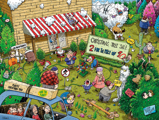 Chaos à la ferme des sapins de Noël - Puzzle n° 10 de 1 000 ou 500 pièces