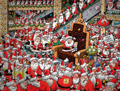 Chaos à la grotte du Père Noël - Puzzle de Noël n° 14 1000 pièces