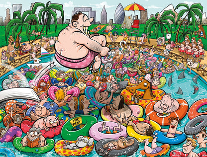 Chaos à la piscine - Puzzle n° 19 1000 pièces