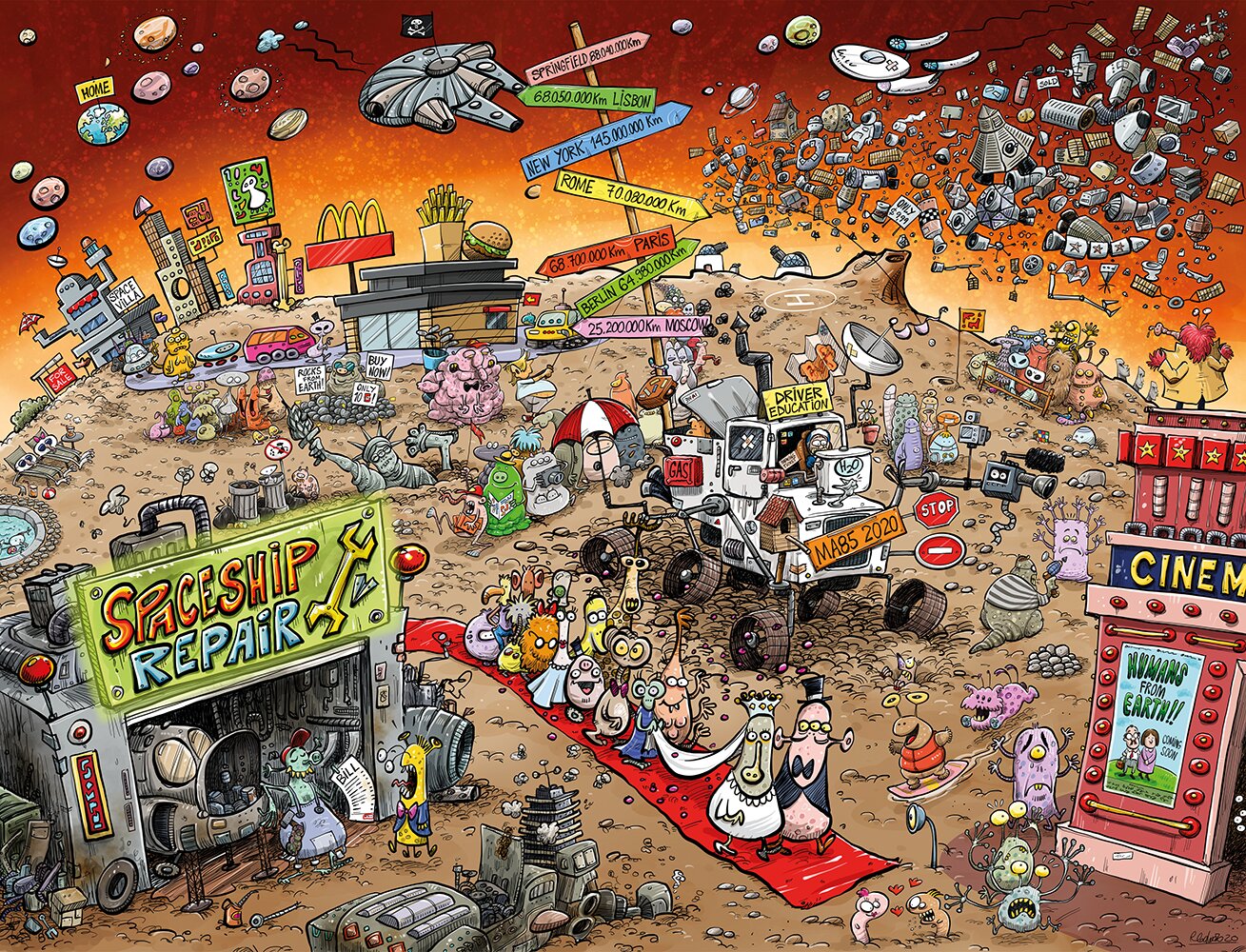 Chaos in Space 1000 Piece Jigsaw Puzzle - Chaos no. 20 – All