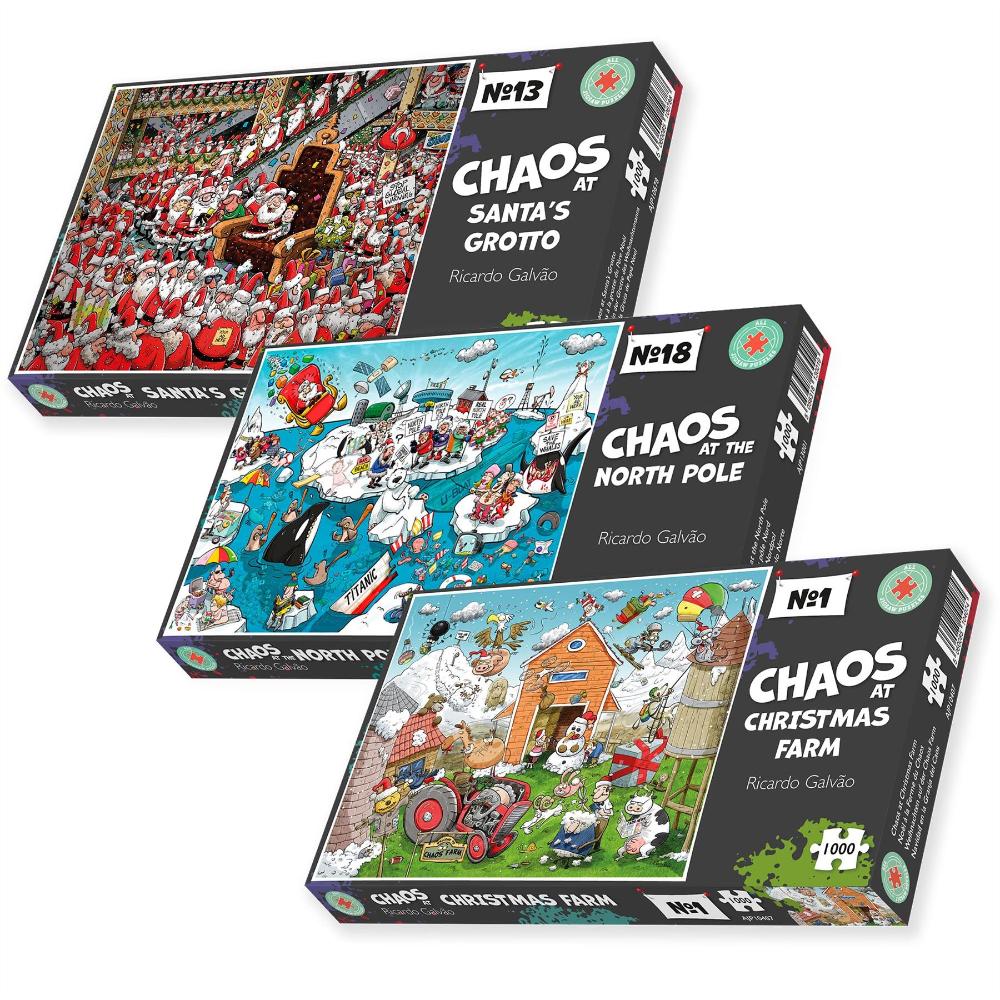 Jogsaw Box A Chaotic Christmas 3 x 1000 Piece Jigsaw Puzzle Bundle – All Jigsaw ...