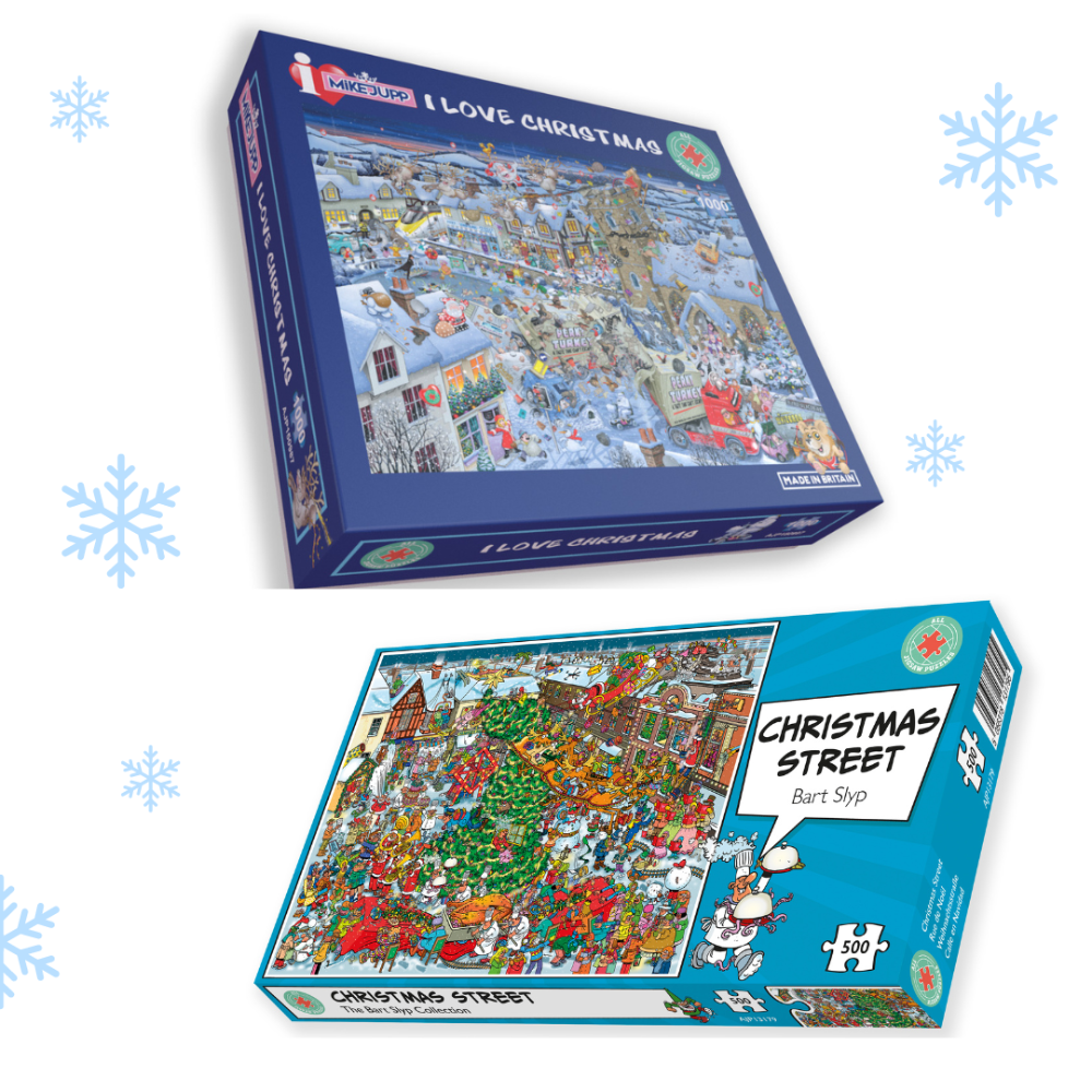 Jogsaw Box Comical Christmas 2 x 1000 Piece Jigsaw Puzzle Bundle – All Jigsaw Puzzles