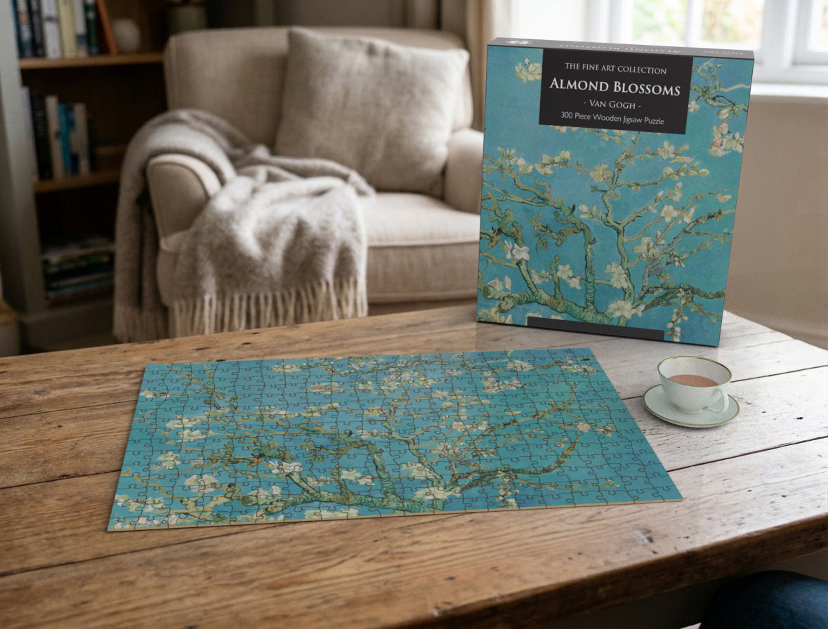 Van Gogh Mandelblüten 300-teiliges Holzpuzzle