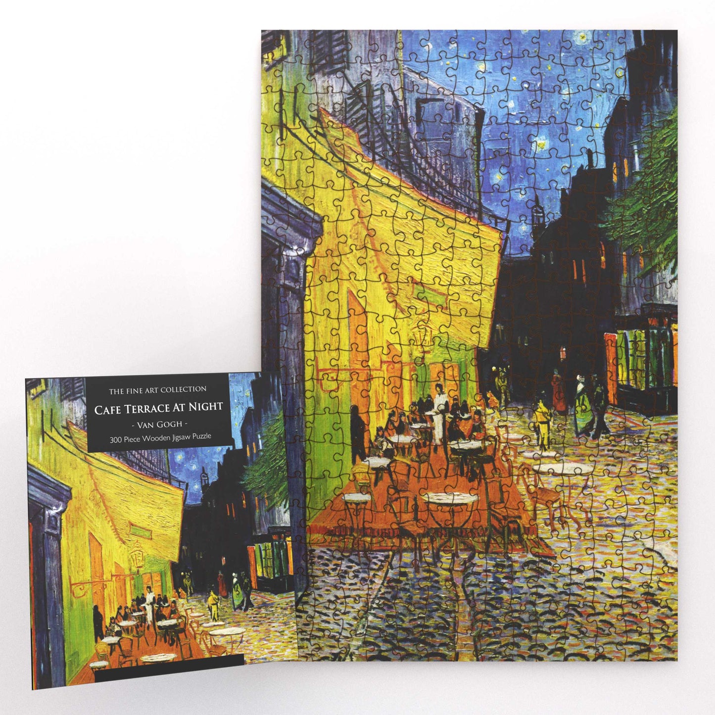 Caféterrasse bei Nacht von Van Gogh, 300-teiliges Holzpuzzle