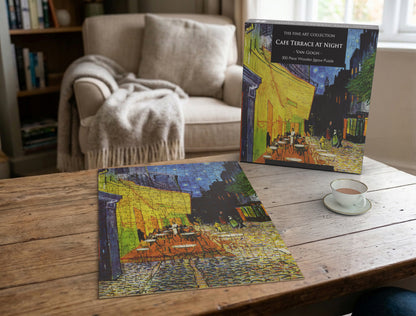 Caféterrasse bei Nacht von Van Gogh, 300-teiliges Holzpuzzle