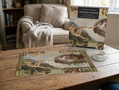Creation of Adam by Michelangelo 300 Piece Wooden Jigsaw Puzzle