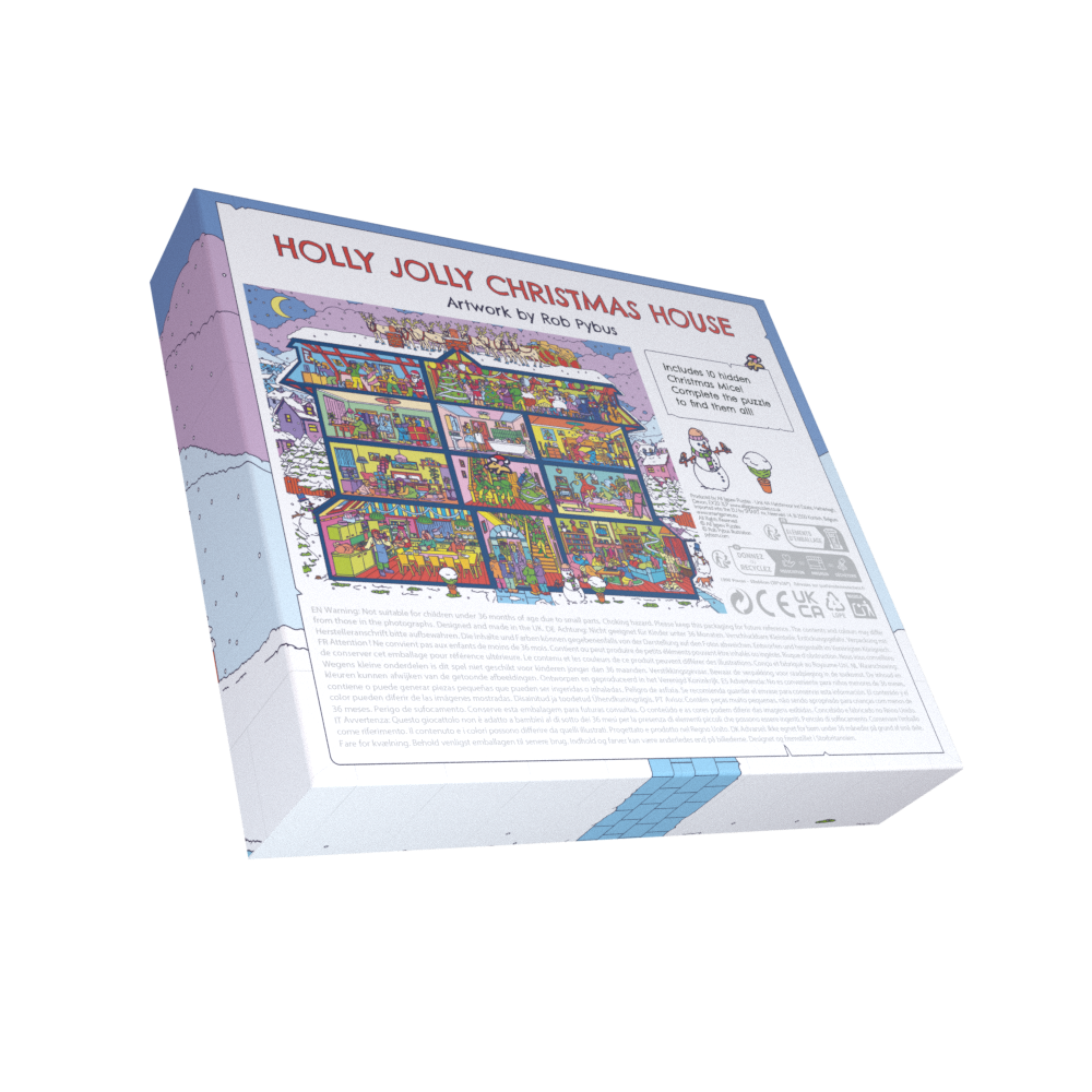 Holly Jolly Christmas House 1000 Piece Jigsaw Puzzle