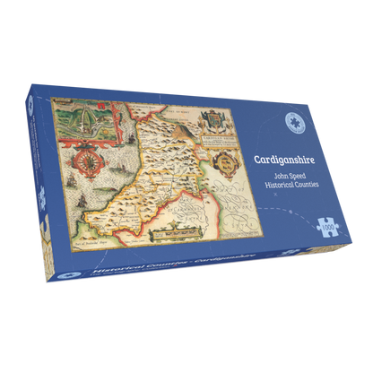 Historische Karte von Cardiganshire, 1000-teiliges Puzzle (1610)