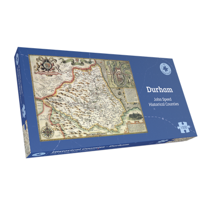 Historische Karte von Durham, 1000-teiliges Puzzle (1610)