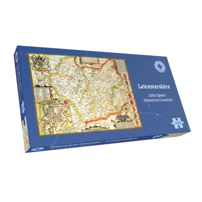 Historische Karte von Leicestershire, 1000-teiliges Puzzle (1610)