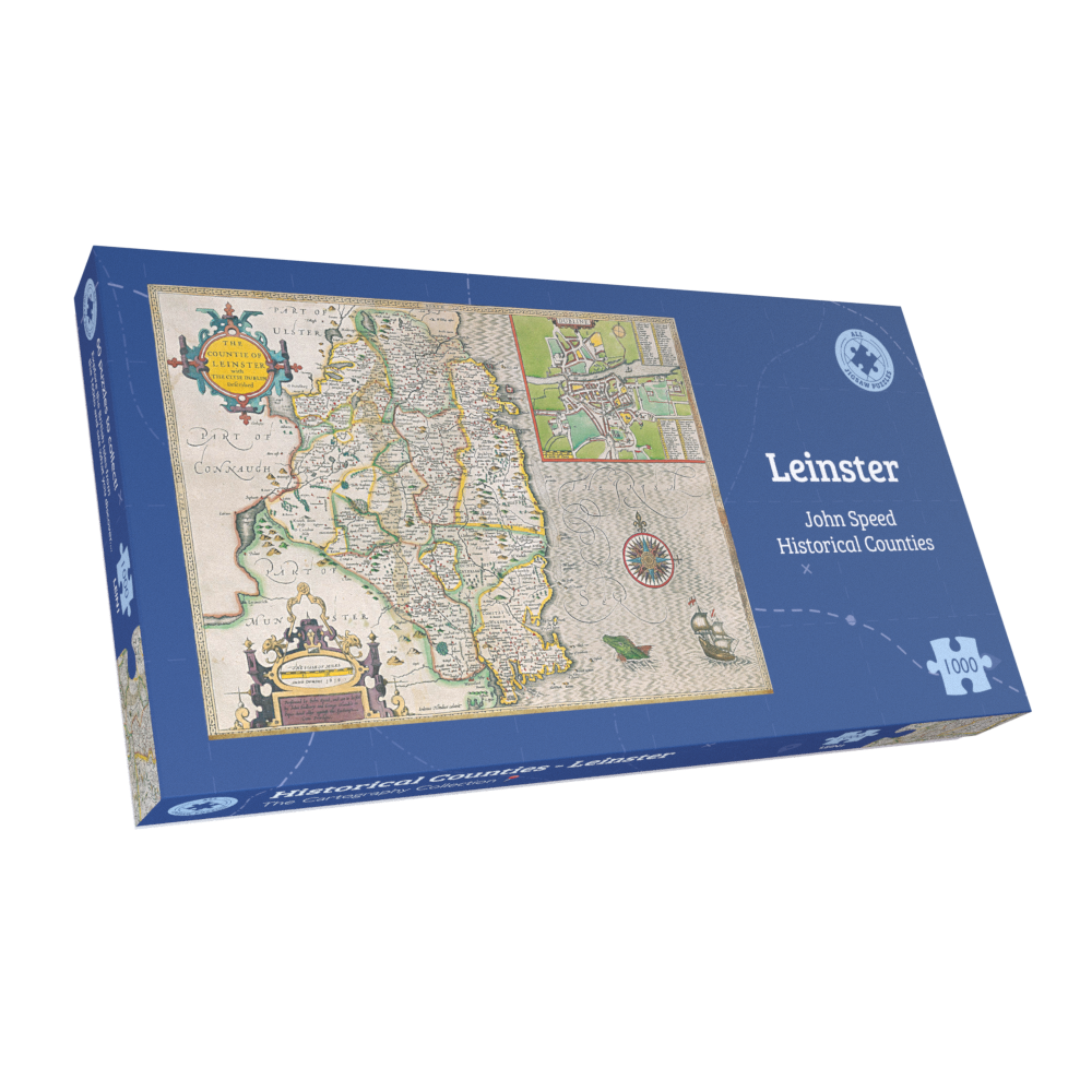 Historische Karte von Leinster, 1000-teiliges Puzzle (1610)