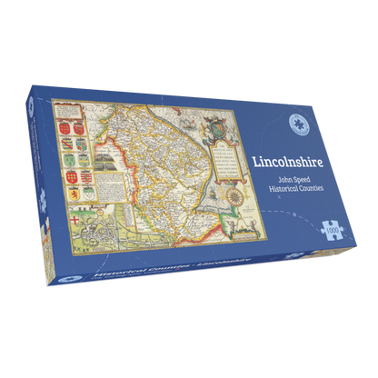 Historische Karte von Lincolnshire, 1000-teiliges Puzzle (1610)
