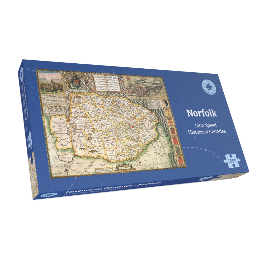 Norfolk Historical Map 1000 Piece Jigsaw Puzzle (1610)