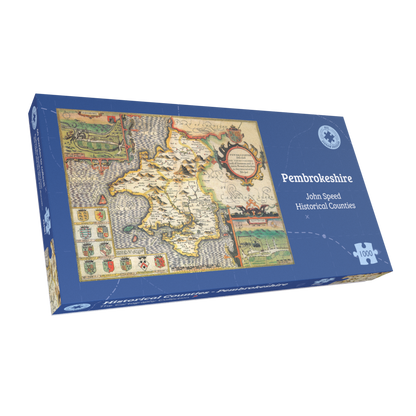Pembrokeshire Historical Map 1000 Piece Jigsaw Puzzle (1610)