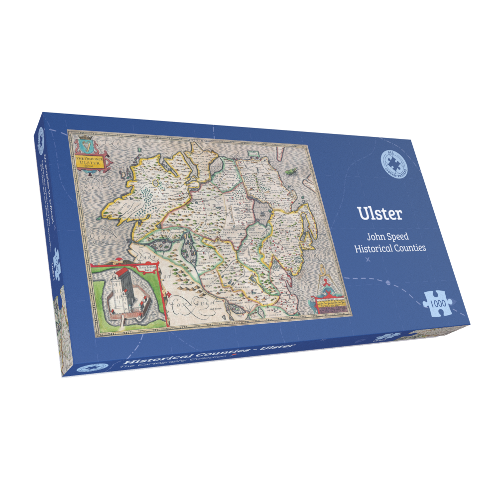 Historische Karte von Ulster, 1000-teiliges Puzzle (1610)