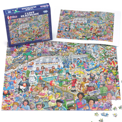 Puzzle 1000 pièces « J'aime les soins de santé » de Mike Jupp