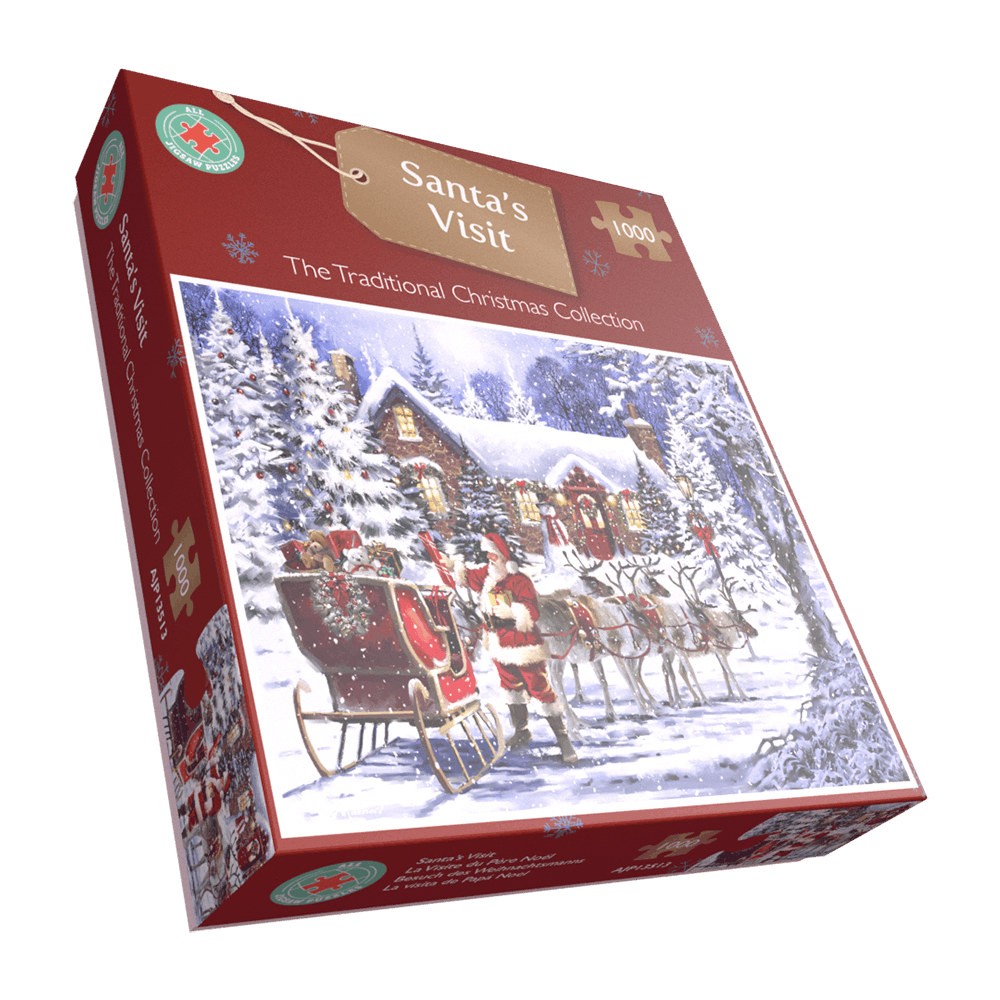 Puzzle 1000 pièces Visite du Père Noël