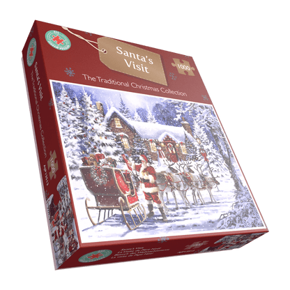 Puzzle 1000 pièces Visite du Père Noël