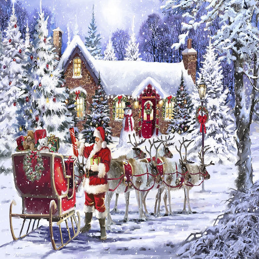 Puzzle 1000 pièces Visite du Père Noël