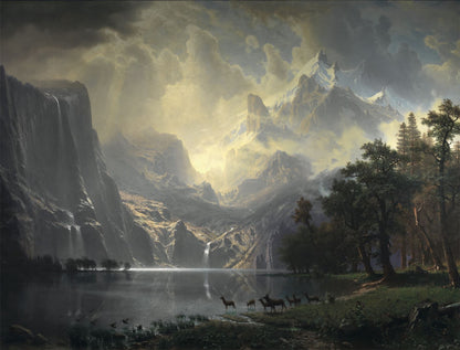 Among the Sierra Nevada, California - Albert Bierstadt 1000 or 500 Piece Jigsaw Puzzle