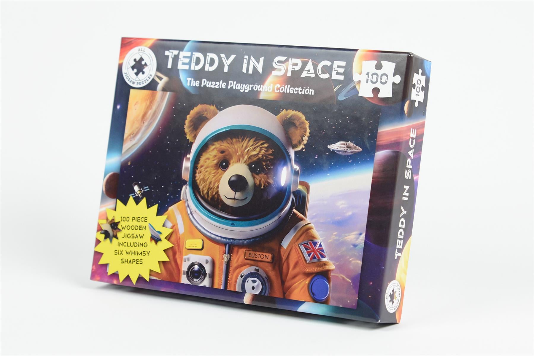Mudpuppy Space Mission 100-Piece Wood Puzzle – Kids Puzzle With Display Stand