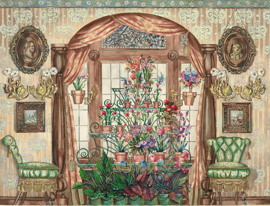 Conservatory Window with Flowers 1000 Piece Jigsaw
