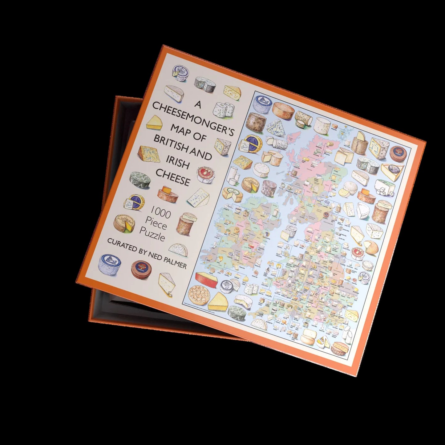 A Cheesemonger's Map of British & Irish Cheese 1000 Piece Jigsaw Puzzle