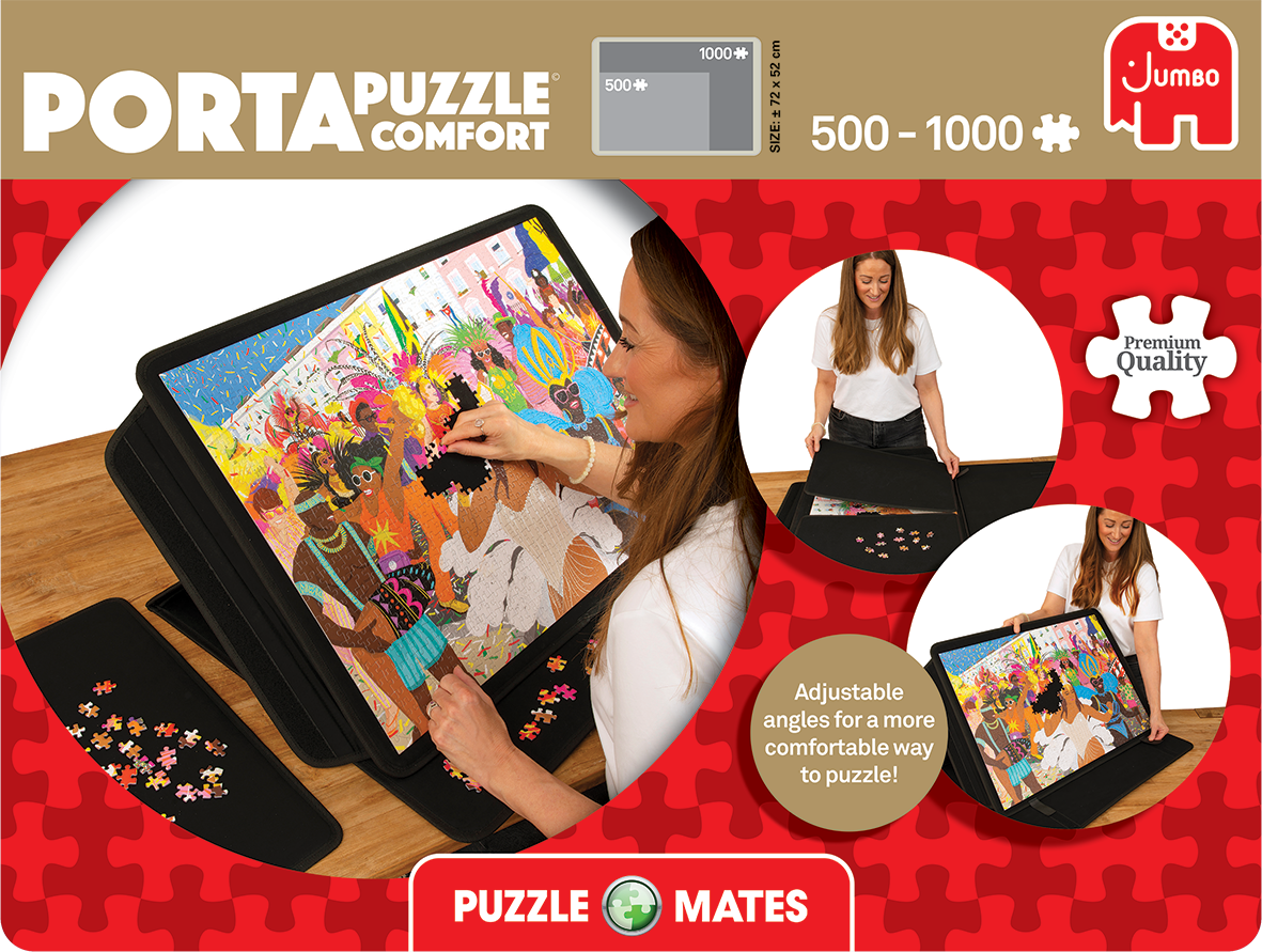 Portapuzzle Deluxe 1000 Pièces Jumbo – Plateau Puzzle Portable & Protège-Pièces Avec Poignée