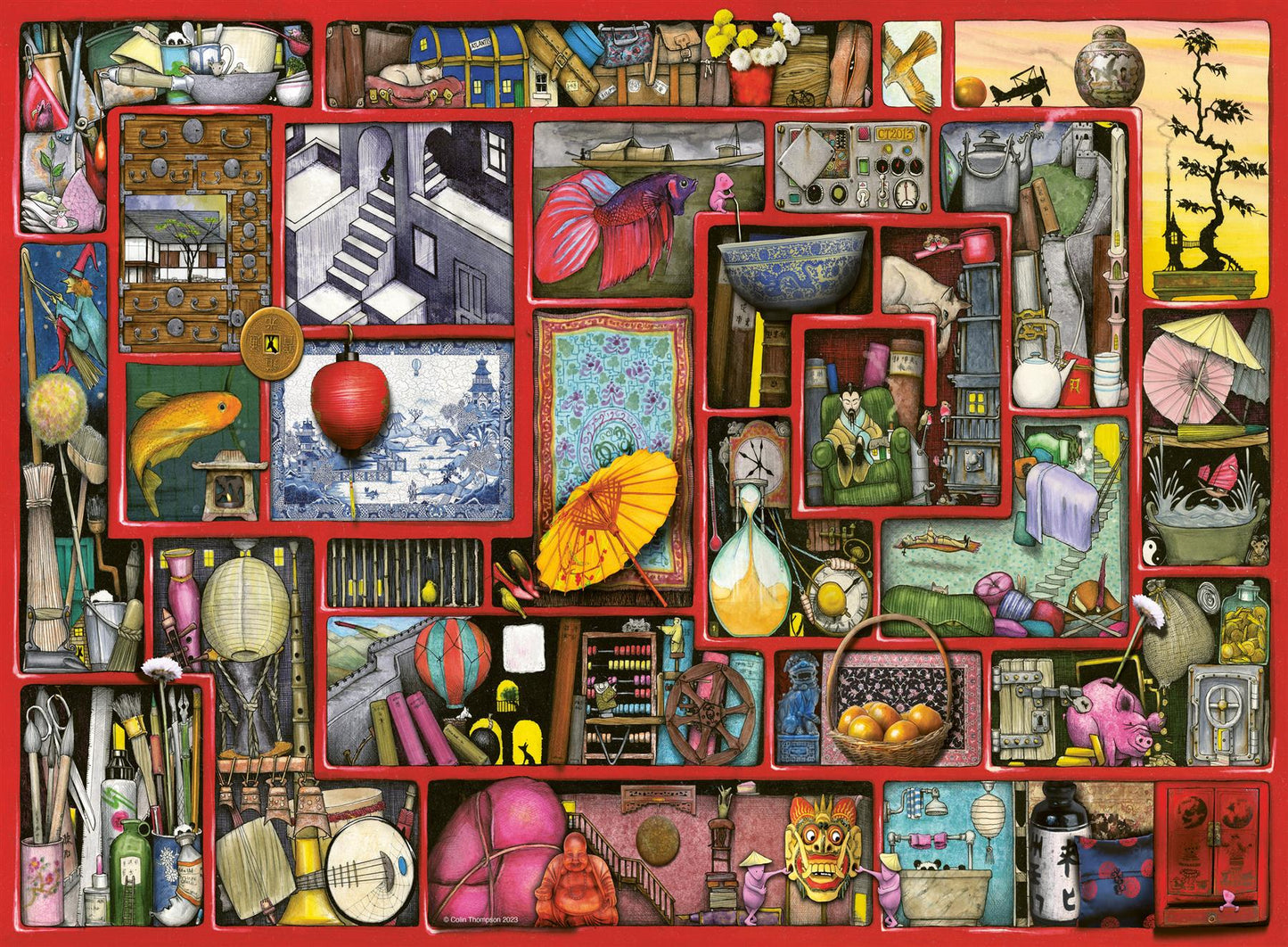Wonderful World of Colin Thompson 4 x 500 Piece Jigsaw Puzzle