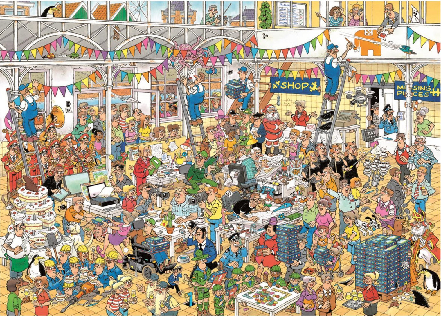 Jan Van Haasteren 10th Anniversary 1000 Piece Jigsaw Puzzle All