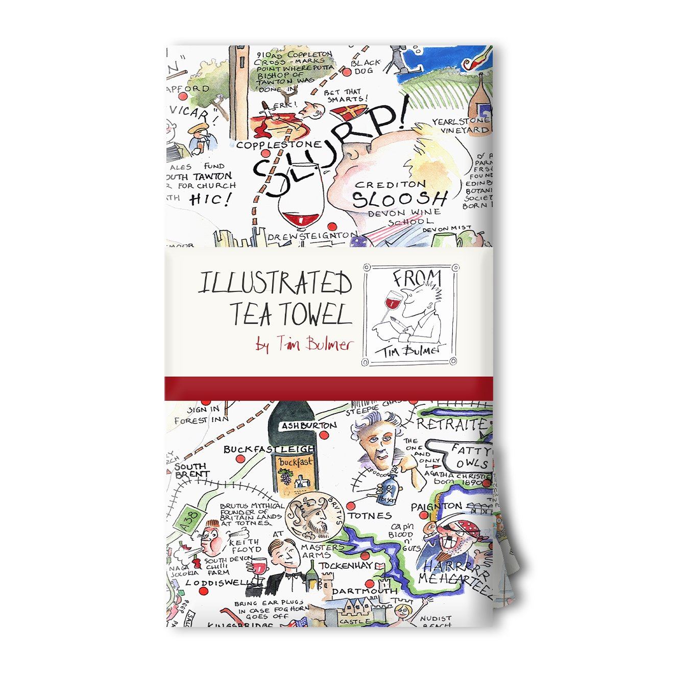 Tim Bulmer Illustrated Tea Towels Devon
