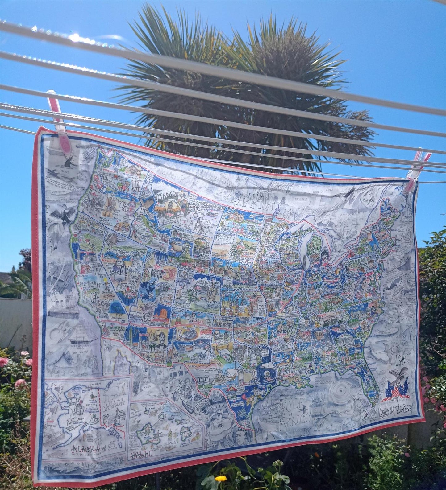 Tim Bulmer's USA Map Jigsaw & Tea Towel Gift Bundle