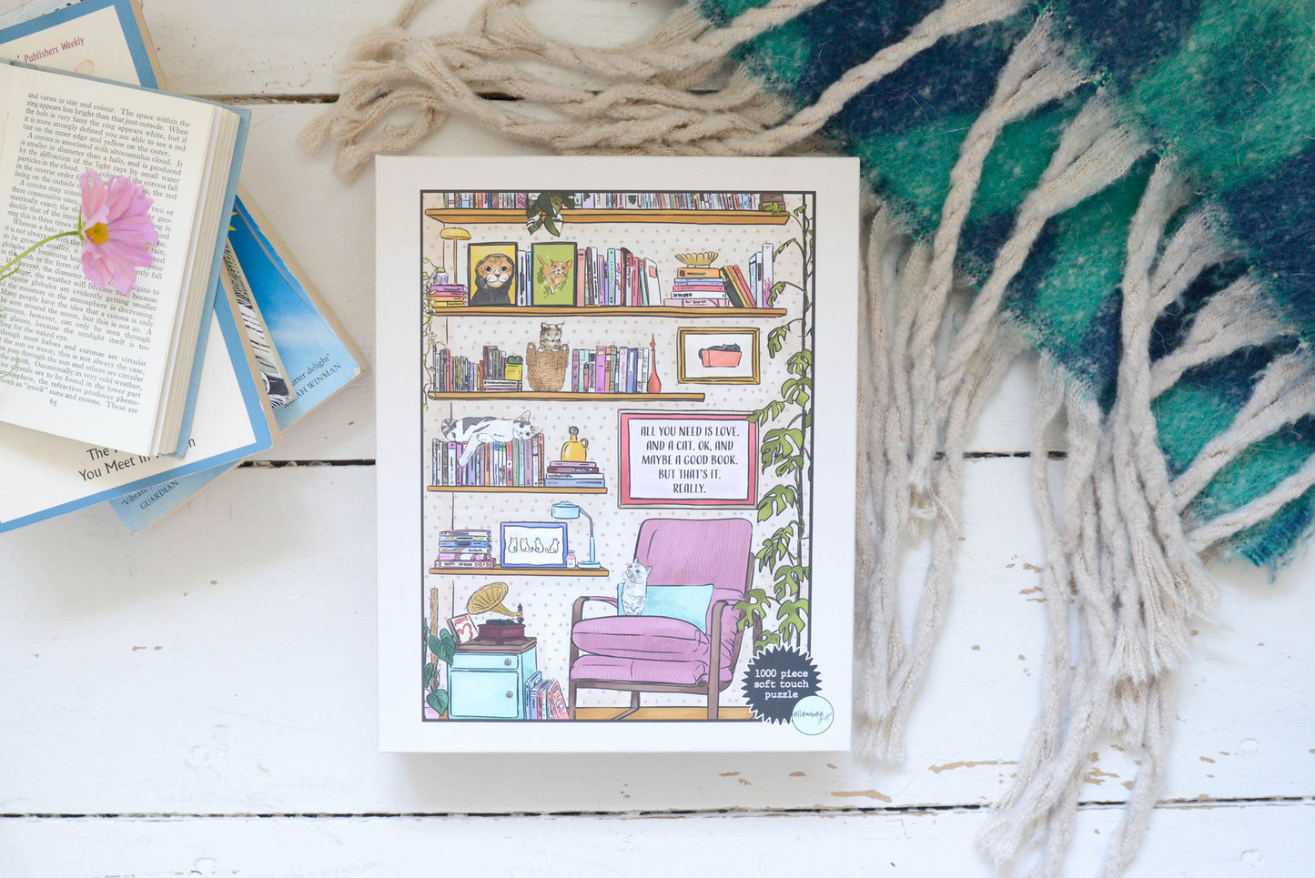 All You Need Is Love. and A Cat. and A Book 1000 Piece Jigsaw Puzzle