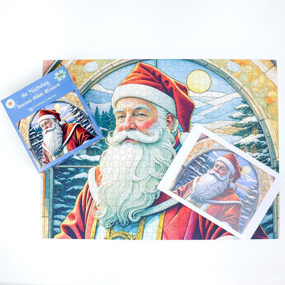 St Nicholas Stained Glass Window 1000 Piece Jigsaw