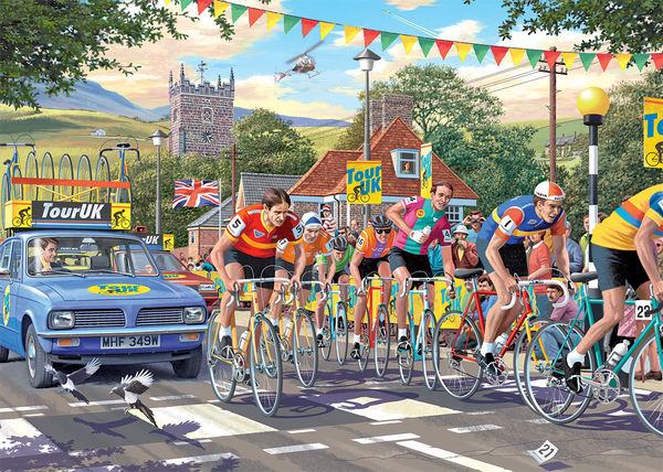 Boardwalk Puzzles Bike Race 1000 Piece Jigsaw - Made In USA Premium Quality