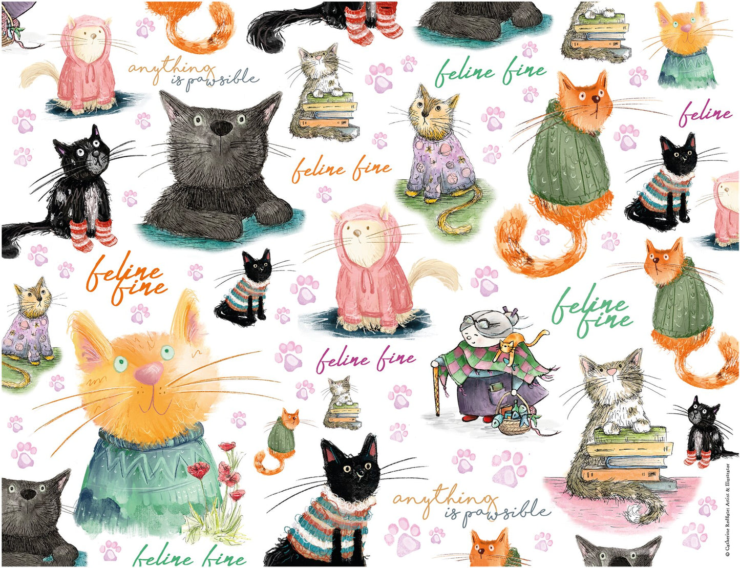 Feline Fine 500-teiliges Puzzle