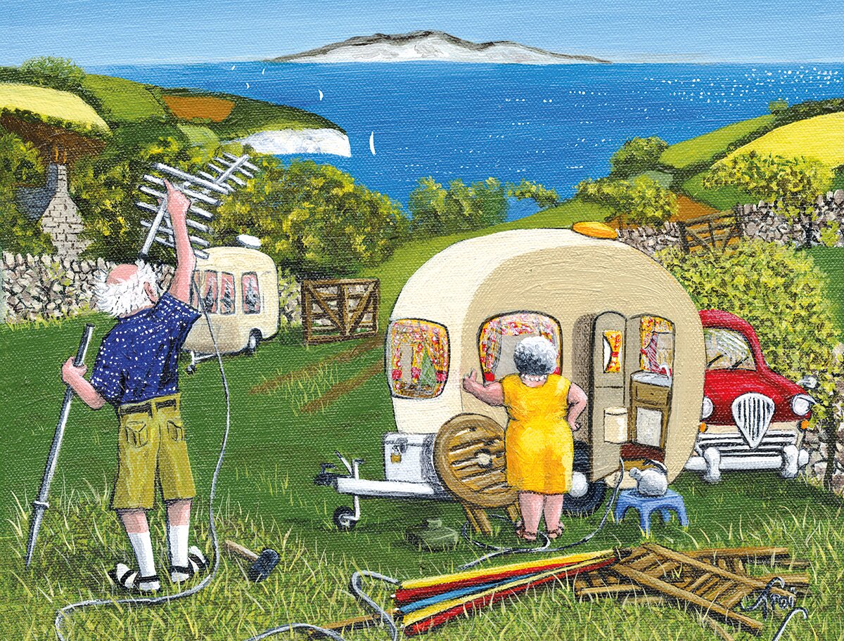 Das Wichtigste zuerst – Die Camping-Kollektion – Trai Hiscock 1000- oder 500-teiliges Puzzle