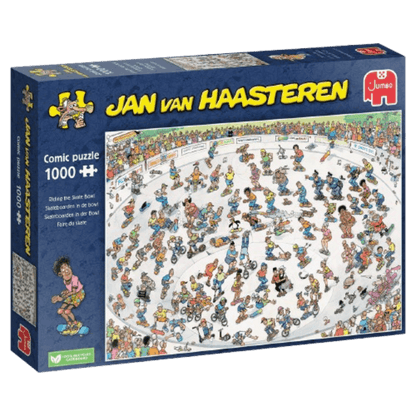 Puzzle 1000 pièces Jan Van Haasteren chevauchant le Skate Bowl