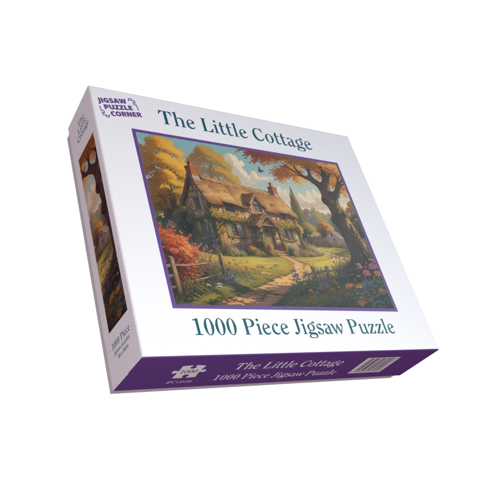 Ravensburger Puzzle 1000 Pezzi 'Snowdrop Cottage' Country Collection, Paesaggio Invernale Cottage, 70x50 Cm