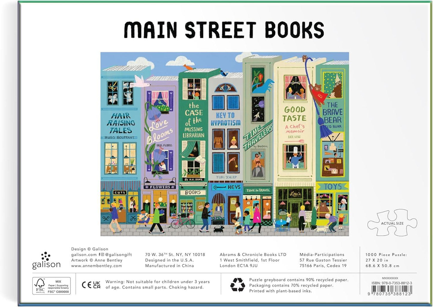Main Street Books 1000 Piece Jigsaw Puzzle