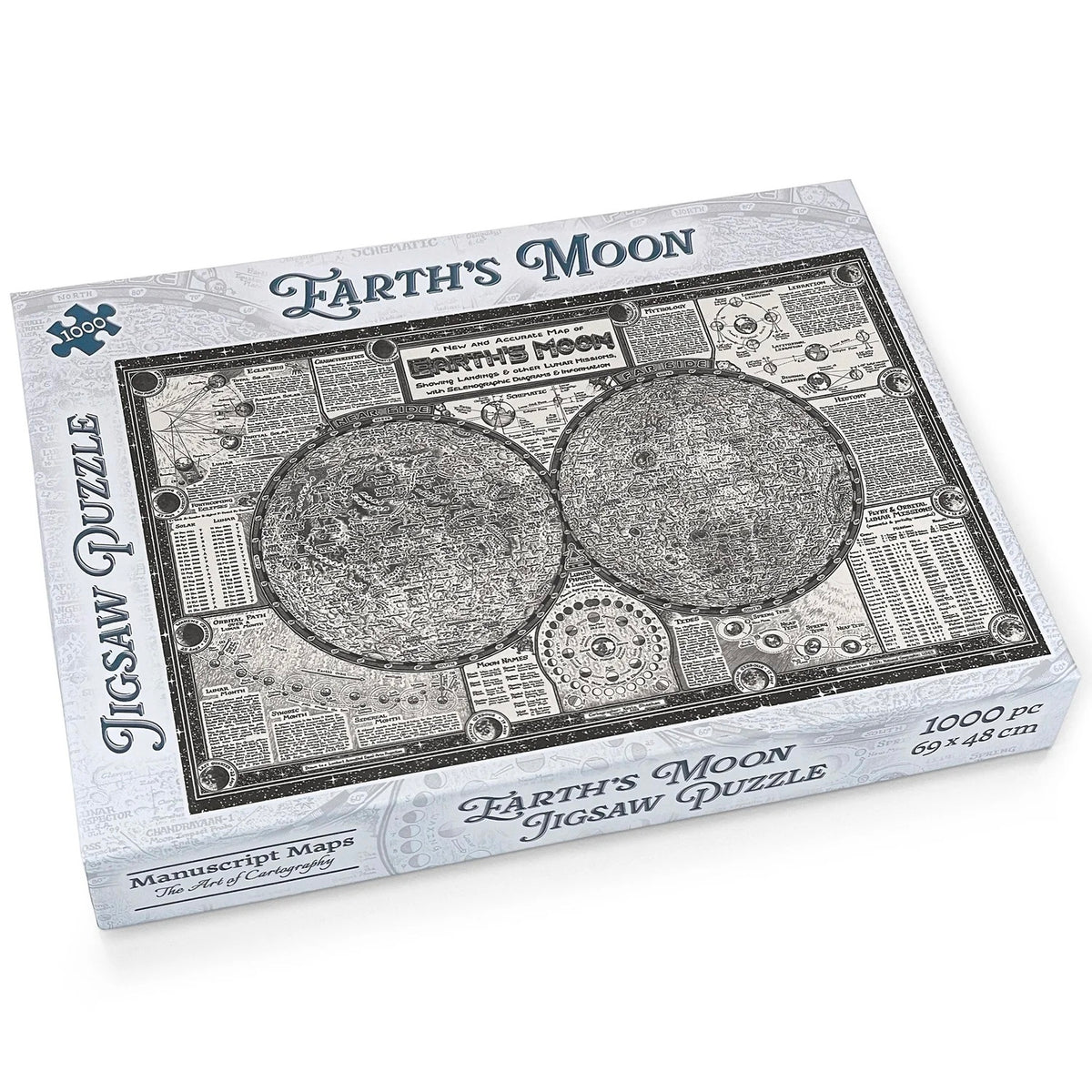 Moon Math Logic Puzzle Moon Map 1000 Piece Jigsaw Puzzle – All Jigsaw Puzzles