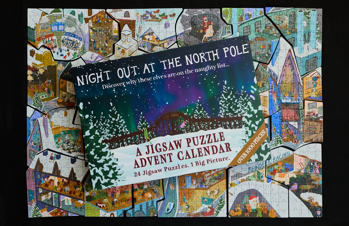 PRE-ORDER Night At The North Pole Advent Calendar 24 x Mini Puzzles (24-60pcs)