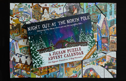PRE-ORDER Night At The North Pole Advent Calendar 24 x Mini Puzzles (24-60pcs)