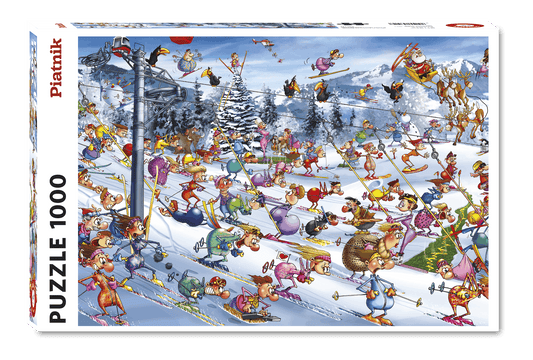 Ruyer - Christmas Skiing 1000 Piece Jigsaw Puzzle